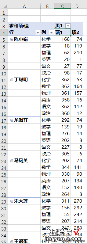 Excel 透视表，要透两张二维表，最后求最大差值，真的假的？