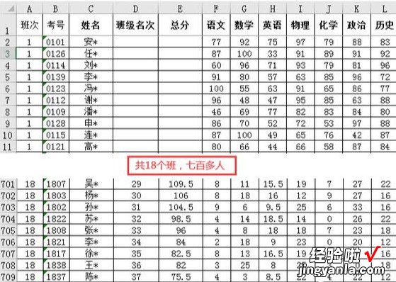 Excel | 总分前30名的同学各科平均成绩如何统计