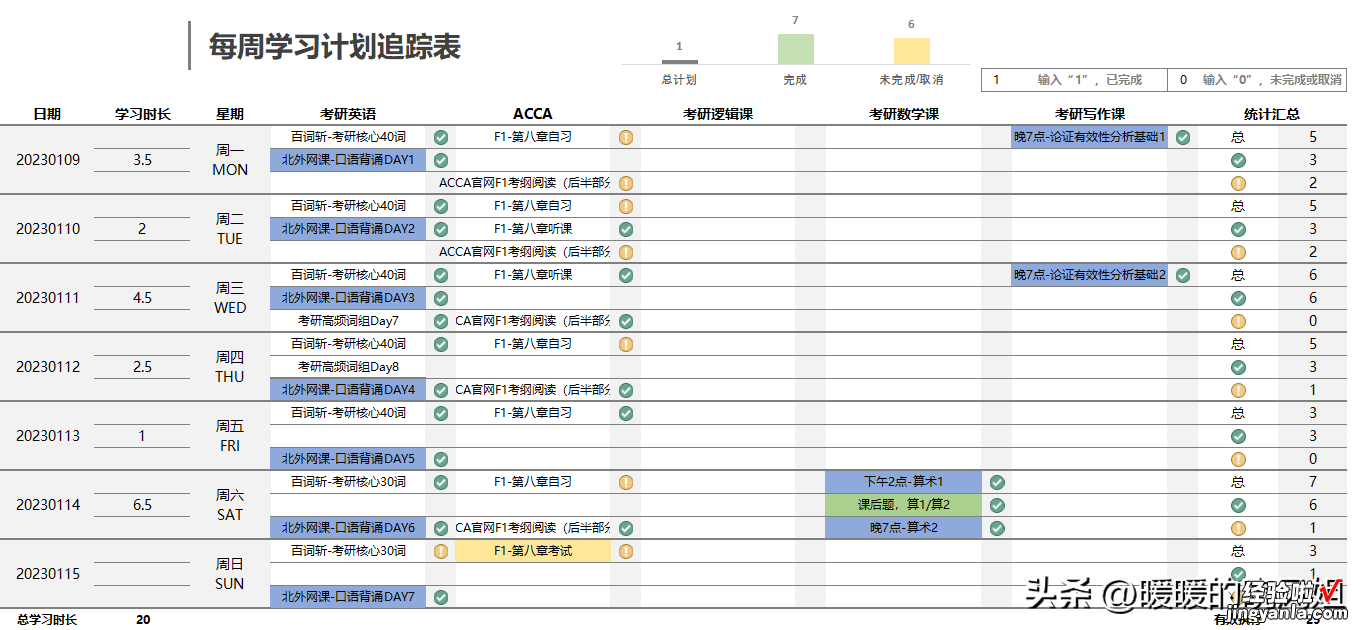 开始2023年的学习计划打卡