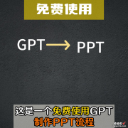 这是一个免费使用GPT制作PPT的教程,学会这个打工人必备的技巧