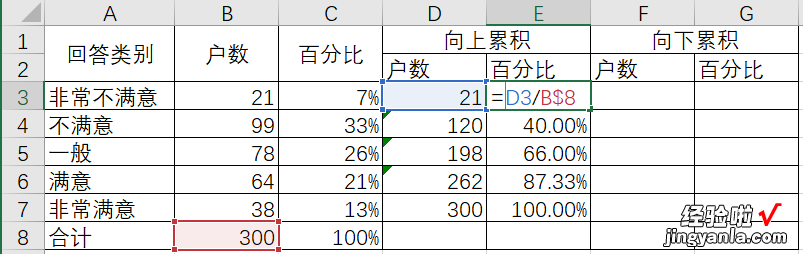 excel累计百分比怎么算 用excel如何计算累计户数