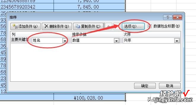 办公软件操作技巧098：如何在excel表格中按姓名的拼音或笔划排序