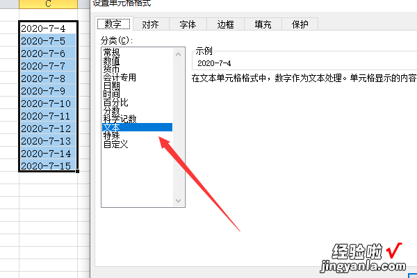 怎样把excel表格的日期转换成文字 EXCEL如何把日期转换为文本