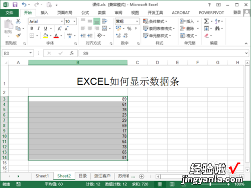 excel数据条设置 excel中数据条功能的使用方法