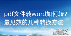 pdf软件怎么转word pdf文件转word如何转