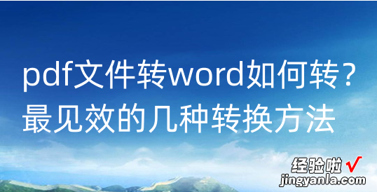 pdf软件怎么转word pdf文件转word如何转