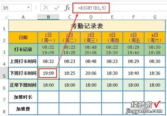 EXCEL如何计算加班时间及加班费用 Excel中周末加班计算方法