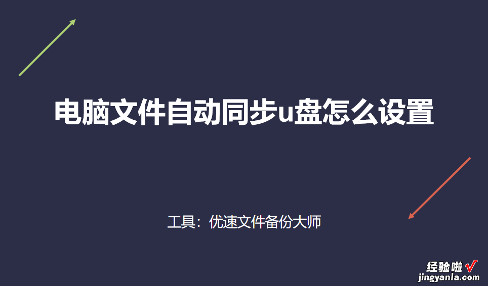 电脑文件自动同步u盘怎么设置？