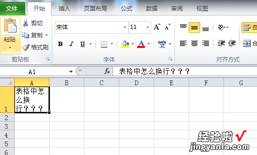 Excel表格里如何打两行字 excel表格中怎么把字变成两行