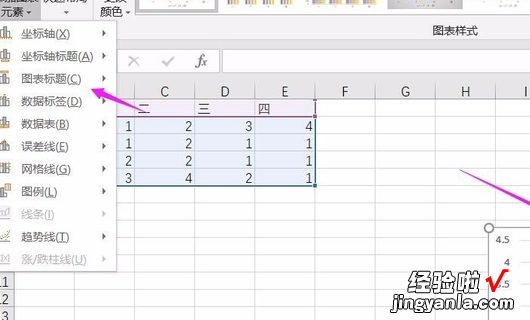 如何在excel图表中添加标题 excel图表标题怎么添加