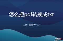 怎么把pdf转换成txt？