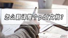 怎么翻译整个pdf文档？翻译pdf文档的方法分享！