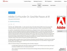 Adobe联合创始人、PDF开发者格什克去世，享年81岁