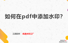 如何在pdf中添加水印？