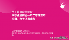 员工教育背调：从毕业证辨别一本二本或三本；统招、自考还是成考