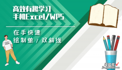 在手机wps中制作单双斜线表头-手机wps表格双斜线表头制作