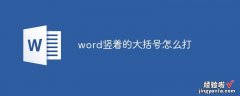 word怎么打带括号 word竖着的大括号怎么打