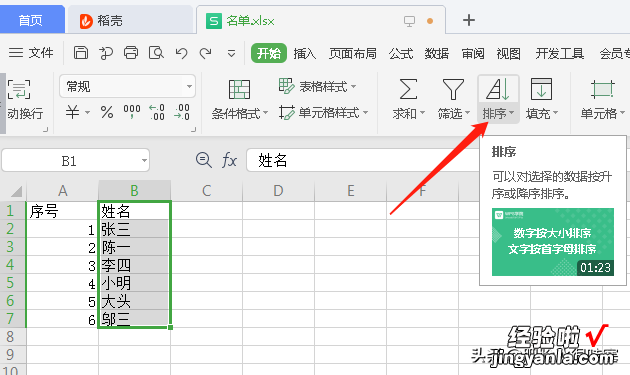 一堆人员名单扔给你，excel表格按姓氏拼音排序，你学会了吗？