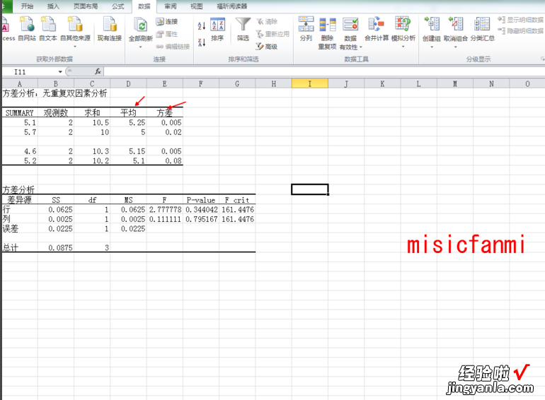 如何用excel进行方差分析 怎么在excel中求方差