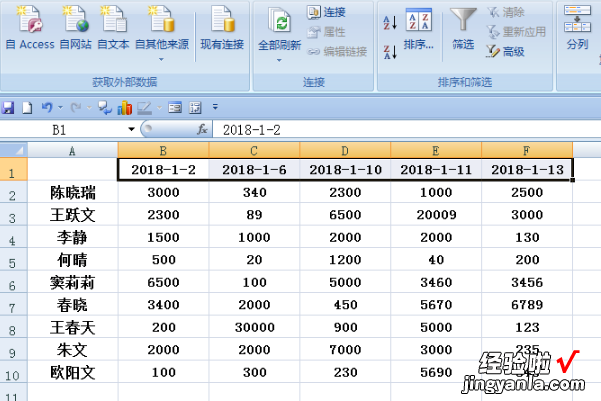 如何在excel表格中进行数据排序 excel表格如何按照某一列排序