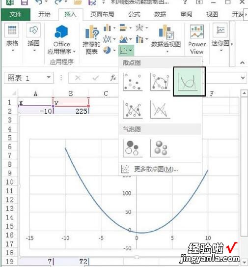 如何在excel中绘制函数图像 用excel做函数画图