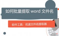 怎么讲word文档提取 如何批量提取word文件名