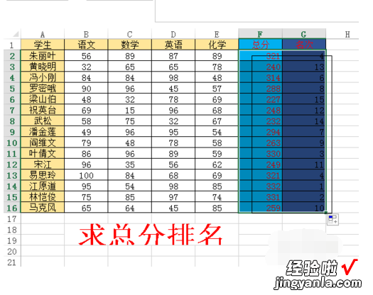 excel如何按成绩排名次 excel学生成绩名次顺序排名