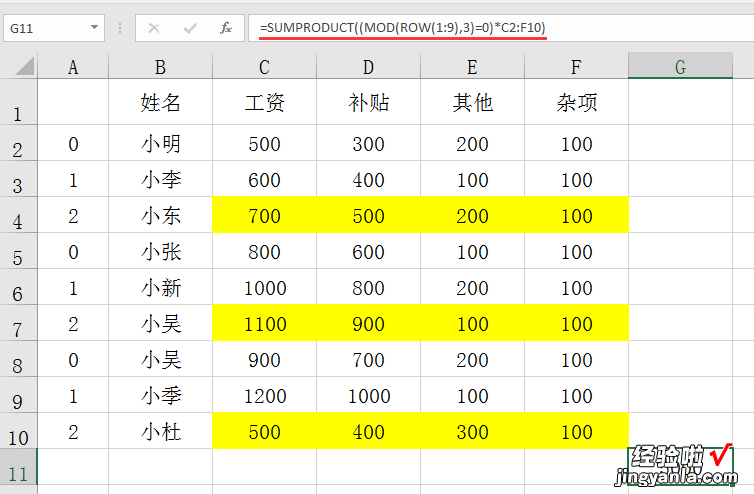 隔行隔列隔宇宙求和技巧-如何隔行隔列求和