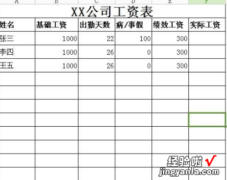 用Excel怎么做工资表 工资表格制作excel教程