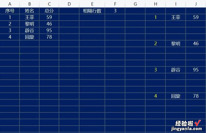 隔行分布还能这样玩-隔行分列