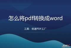 怎么将pdf转换成word？