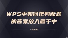 在wps中如何把判断题答案放进题干-wps怎么做判断题