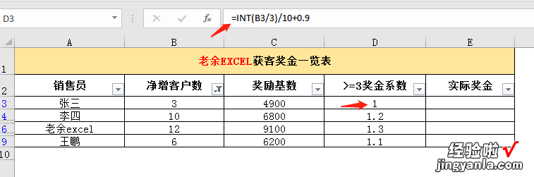 很典型的Excel计算奖金实例-很典型的excel计算奖金实例