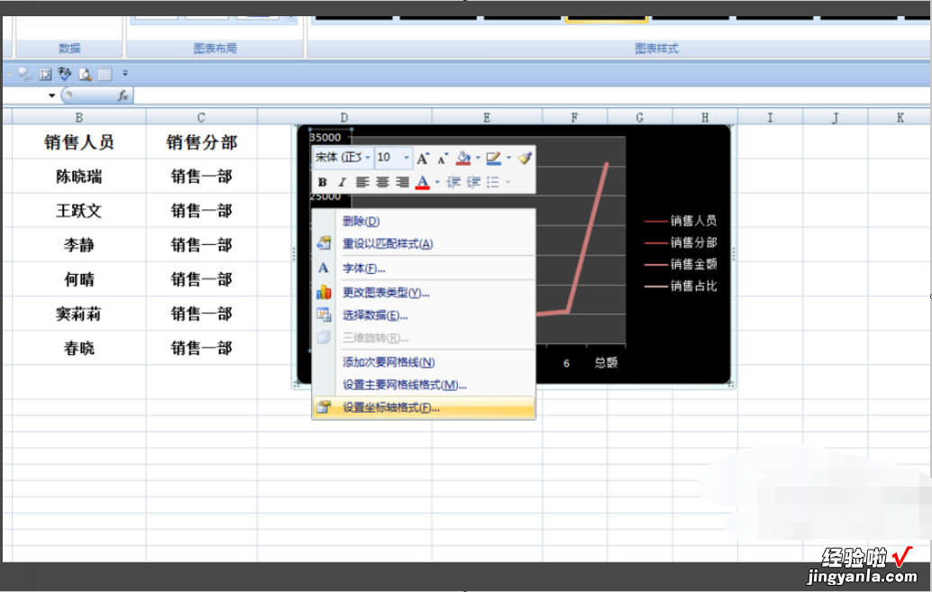 excel图表纵坐标怎么加单位 excel柱形图怎么设置最小单位