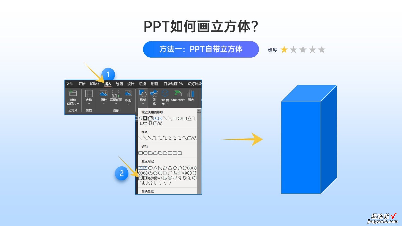 正方体怎么用ppt画-ppt怎么绘制方格图