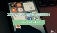 怎么把word转成声音 怎样把word文档转换成音频播放